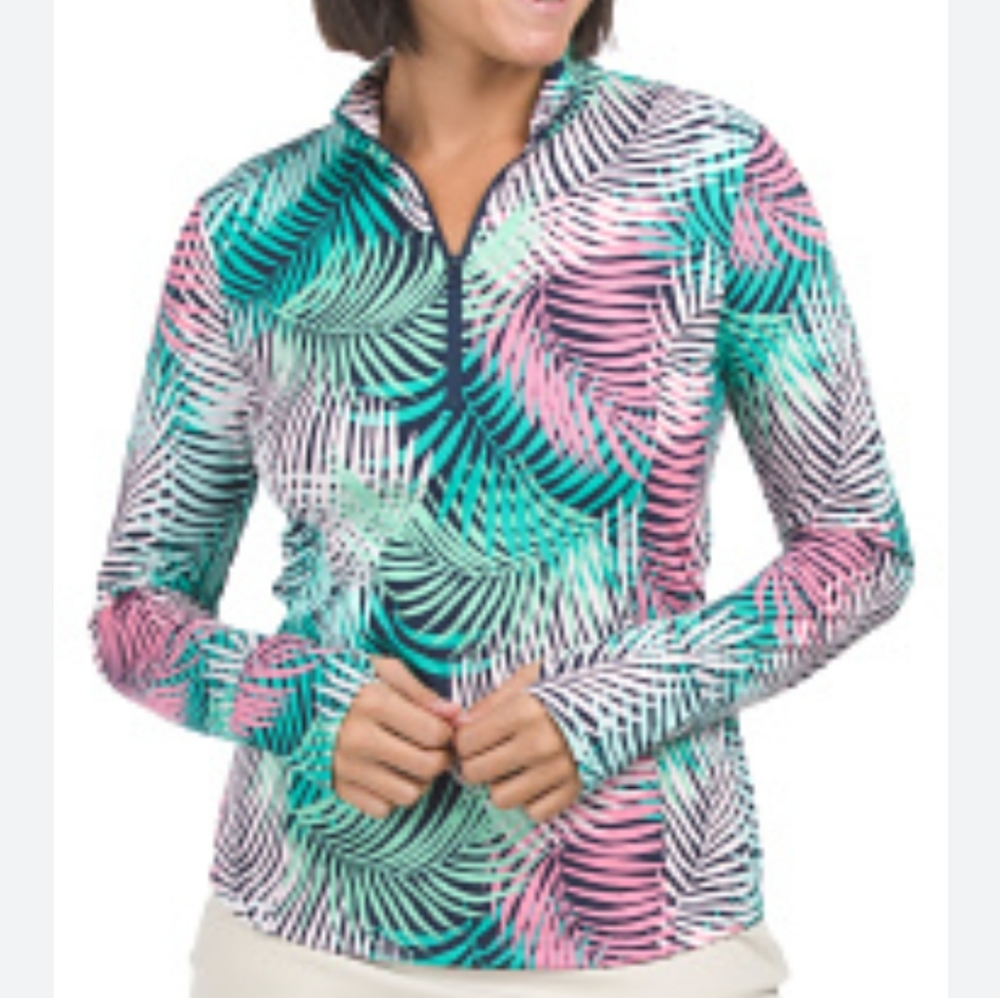 NWT Tommy Bahama Golf Women's Jacket Tropical Design Size S - Picture 2 of 14